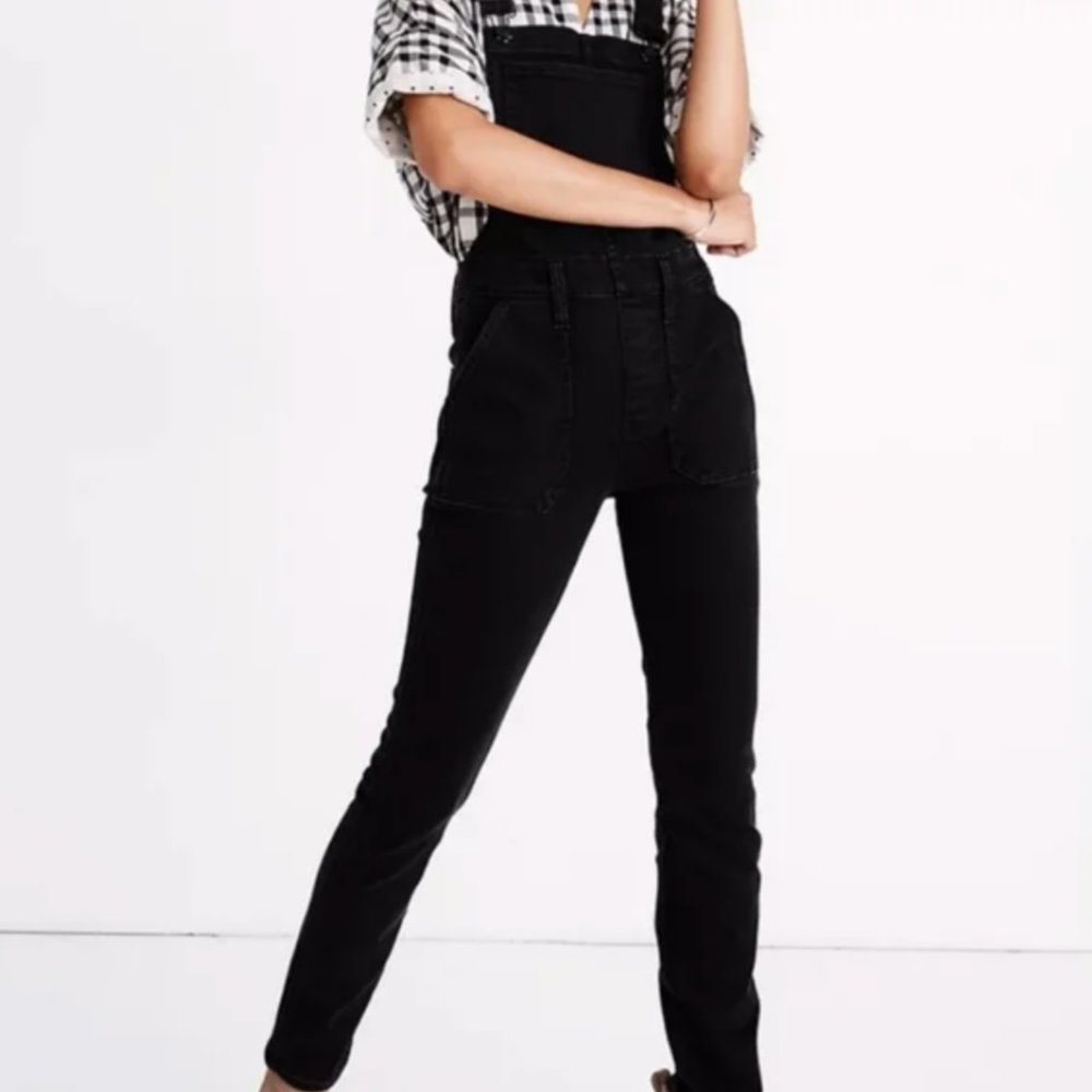 Madewell Slim-Leg Denim Overalls in Lunar Wash